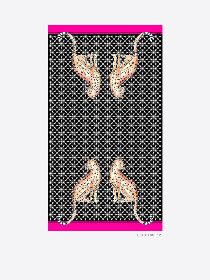 Leopard And Star Print Foulard-Vilagallo-Tocca Finita