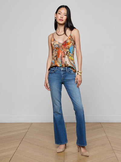 Lexi Satin Camisole Multi Collage-L'Agence-Tocca Finita