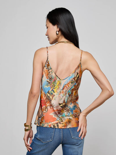 Lexi Satin Camisole Multi Collage-L'Agence-Tocca Finita