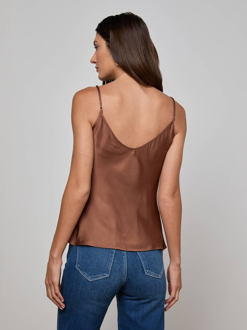 Lexi Satin Camisole Sepia Brown-L&