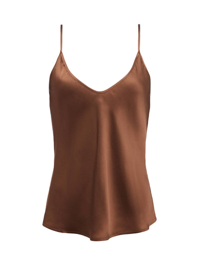 Lexi Satin Camisole Sepia Brown-L'Agence-Tocca Finita