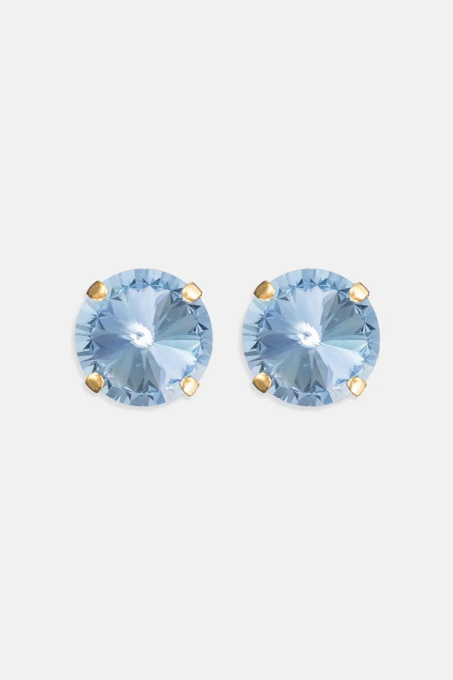 Light Sapphire Rivoli Studs- Gold-Rebekah Price-Tocca Finita
