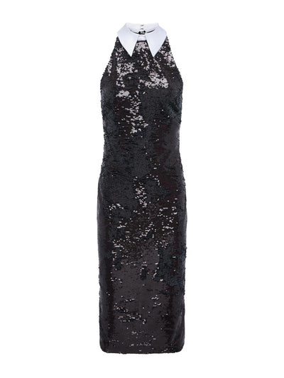 Lilith Sequin Poplin Dress in Black/White-L'Agence-Tocca Finita