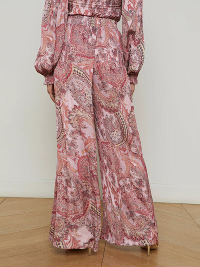 Lillian Wide Leg Pant Mauve Multi French Paisley-L'Agence-Tocca Finita