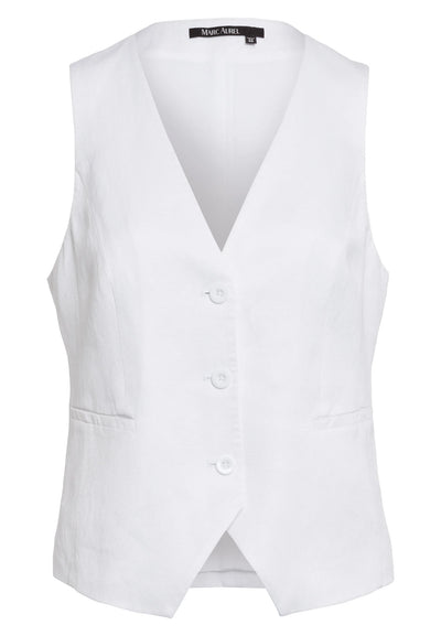 Linen White Vest-Marc Aurel-Tocca Finita