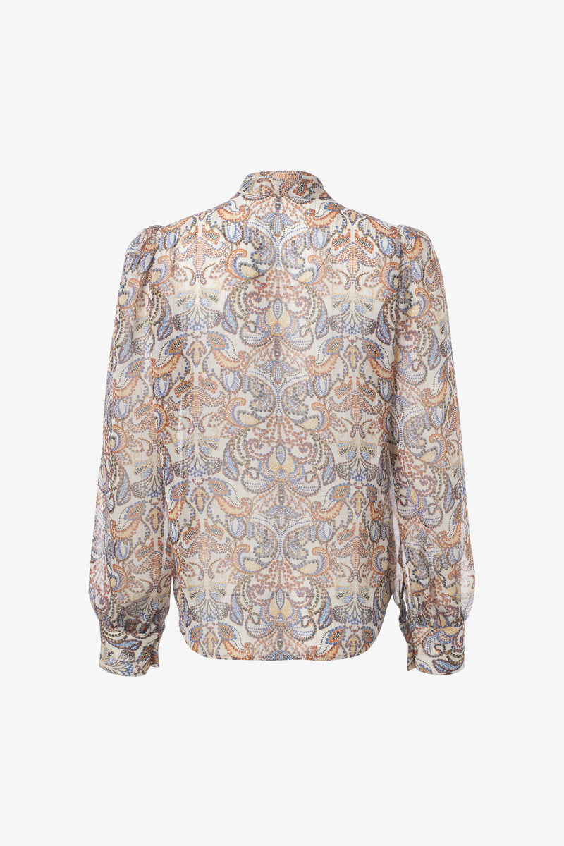 Long Sleeve Blouse with Tie-Iris Setlakwe-Tocca Finita