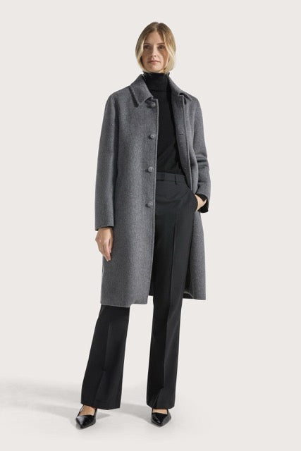 Long Straight-Leg Pants In Cool Wool Black-Seventy-Tocca Finita