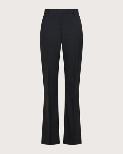 Long Straight-Leg Pants In Cool Wool Black-Seventy-Tocca Finita