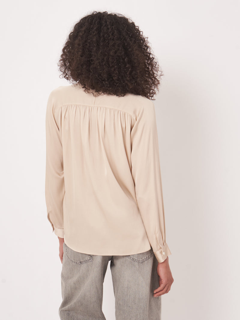 Loose Fit Silk Shirt Blouse-Repeat-Tocca Finita