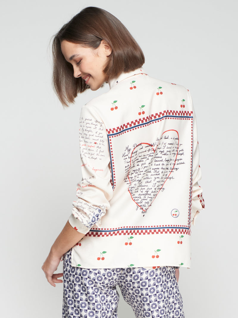 Love Letters Print Shirt-Vilagallo-Tocca Finita
