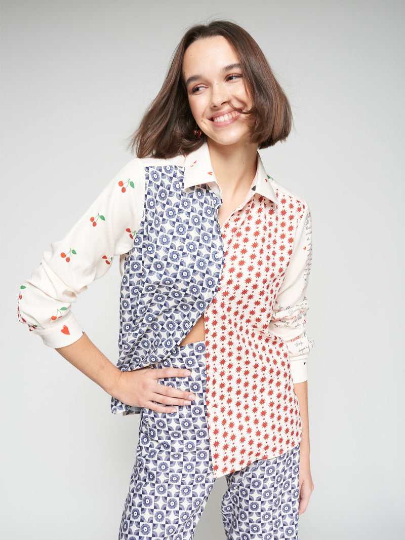Love Letters Print Shirt-Vilagallo-Tocca Finita