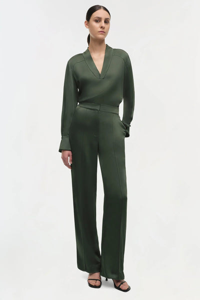 Maisey Neck Blouse in Moss-SIMKHAI-Tocca Finita