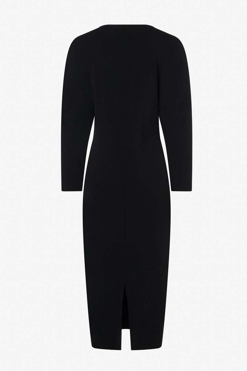 Matte Jersey Knotted Dress in Black-Iris Setlakwe-Tocca Finita