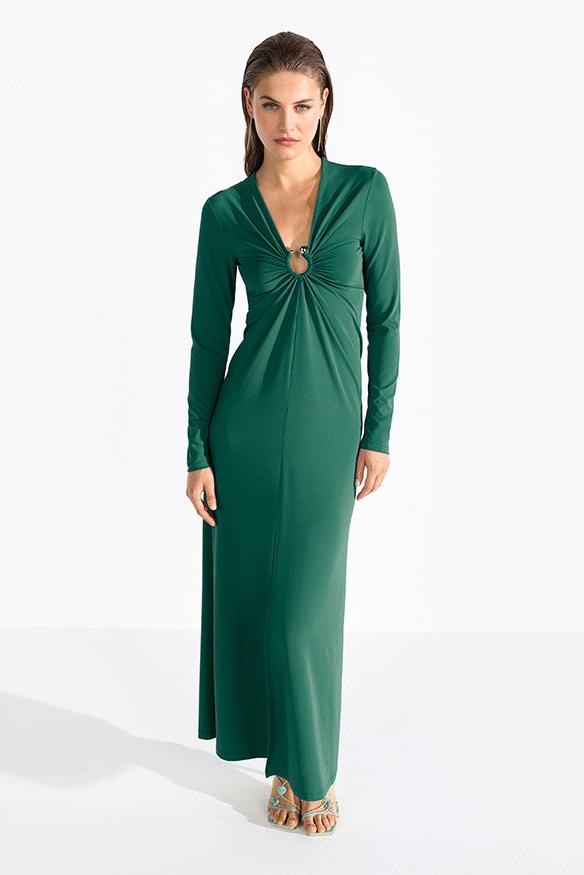 Maxi Dress With Ring Detail Clover-Riani-Tocca Finita