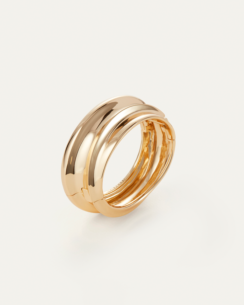 Mega Lennon Bangle Gold-Jenny Bird-Tocca Finita