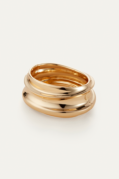 Mega Lennon Bangle Gold-Jenny Bird-Tocca Finita