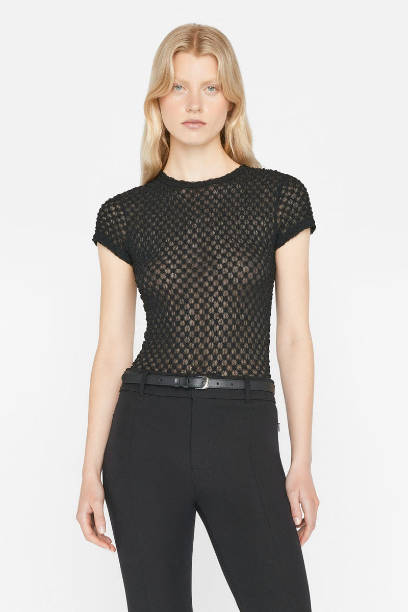 Mesh Lace Baby Tee by Frame-Frame-Tocca Finita
