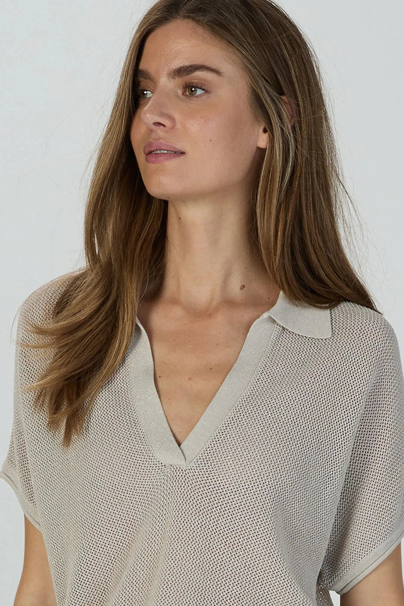 Mesh Polo Cardigan-Marc Aurel-Tocca Finita