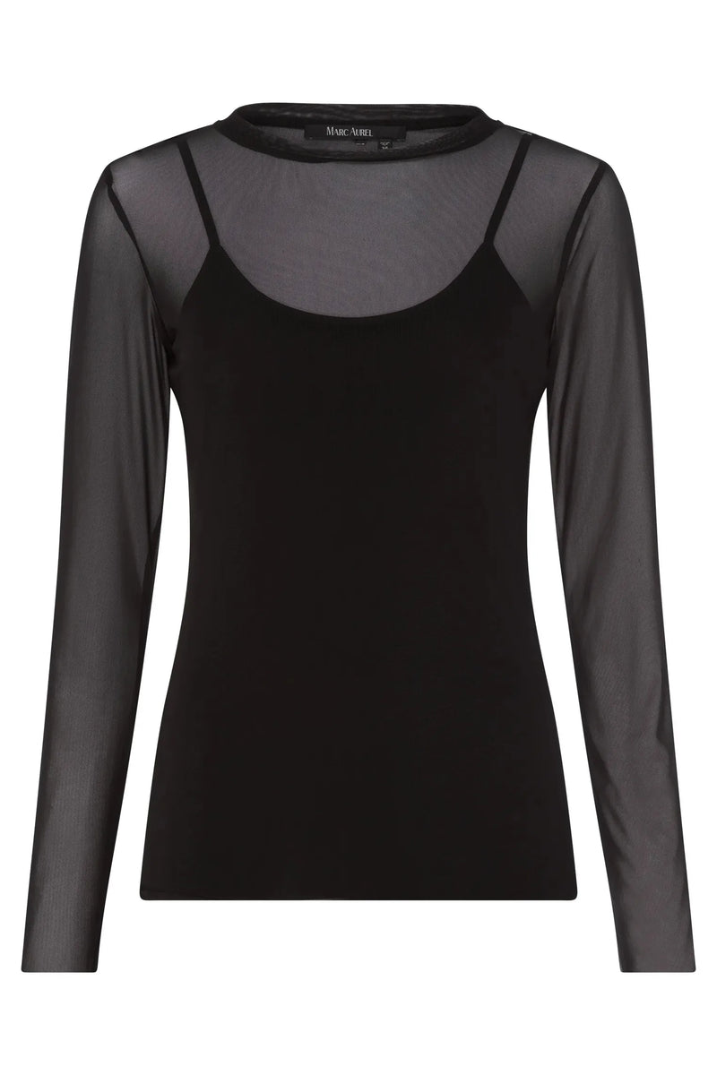 Mesh Shirt Black-Marc Aurel-Tocca Finita