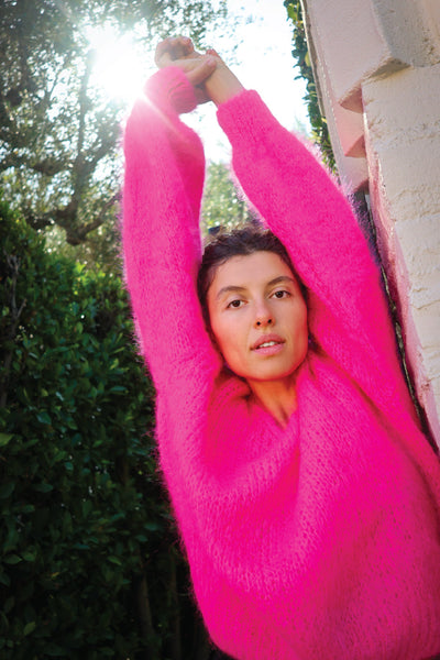 Milana Mohair Knit Neon Pink-American Dreams-Tocca Finita