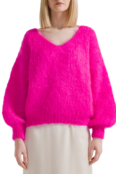 Milana Mohair Knit Neon Pink-American Dreams-Tocca Finita