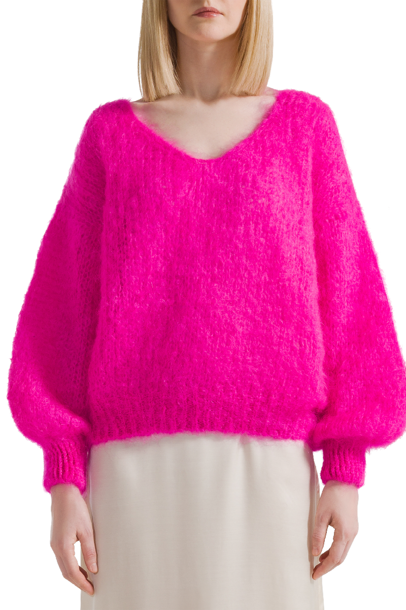 Milana Mohair Knit Neon Pink-American Dreams-Tocca Finita
