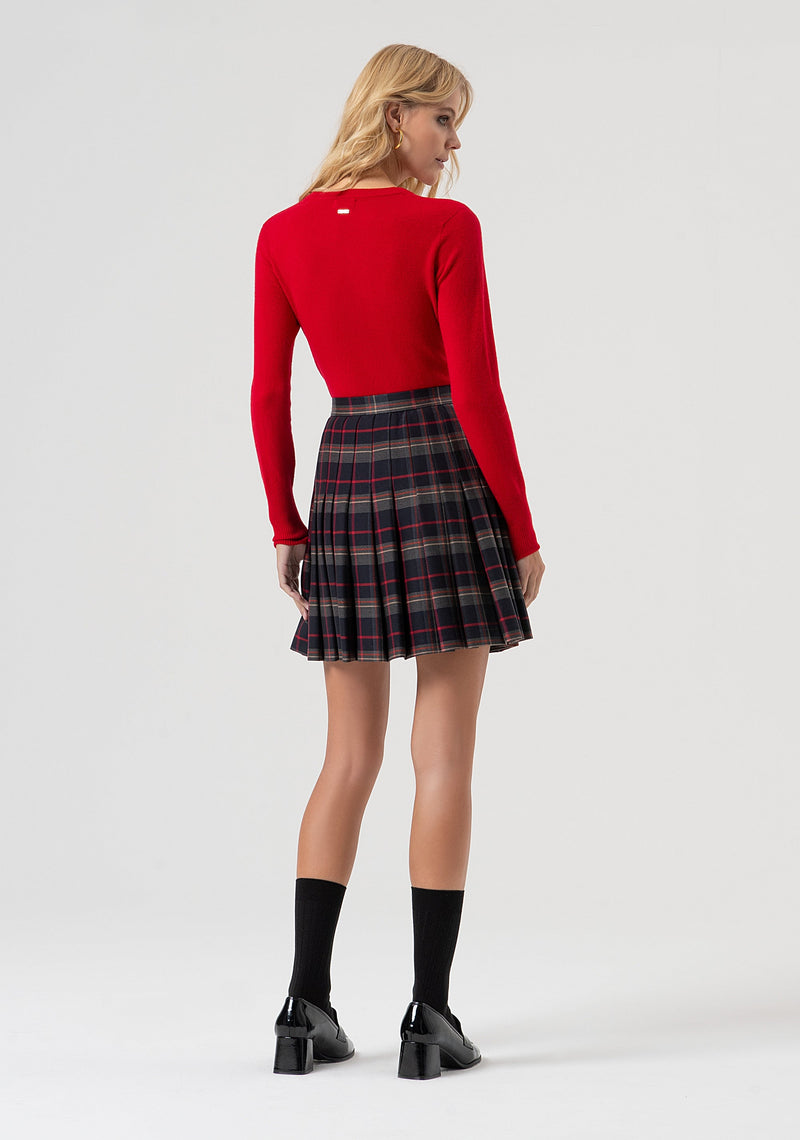 Mini Skirt With Tartan Pattern-Fracomina-Tocca Finita