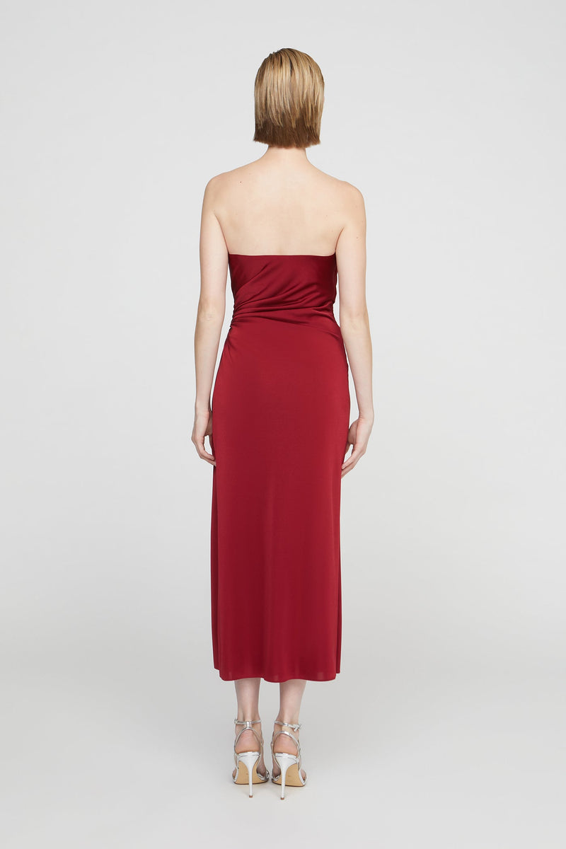 Nadia Jersey Midi Dress Ruby-Halston-Tocca Finita