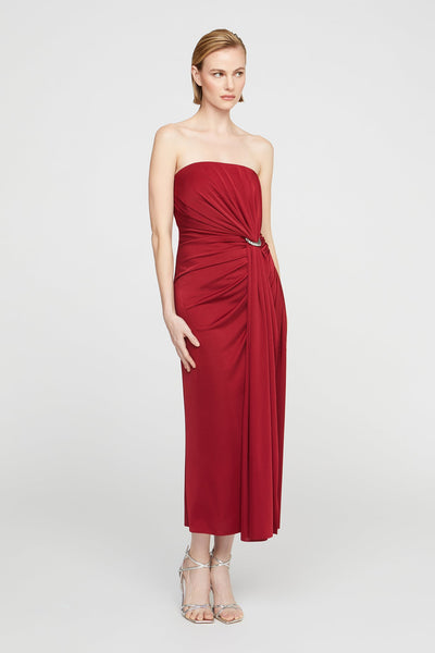 Nadia Jersey Midi Dress Ruby-Halston-Tocca Finita