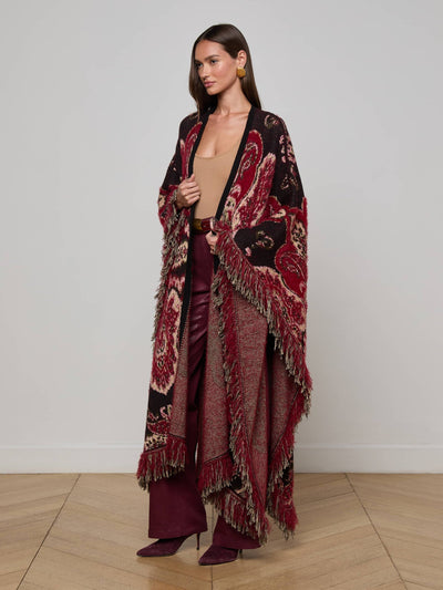 Naoko Poncho in Multi Stripe Paisley-L'Agence-Tocca Finita