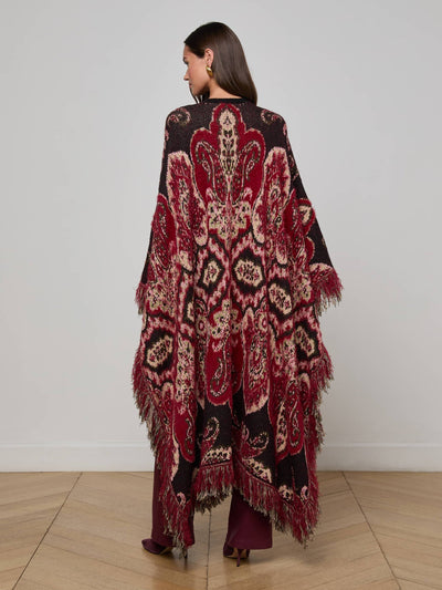 Naoko Poncho in Multi Stripe Paisley-L'Agence-Tocca Finita