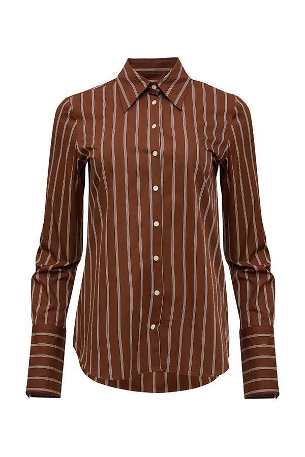 New Voyage Blouse in Brown/White-Emanou-Tocca Finita