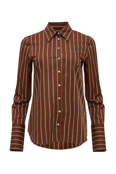 New Voyage Blouse in Brown/White-Emanou-Tocca Finita