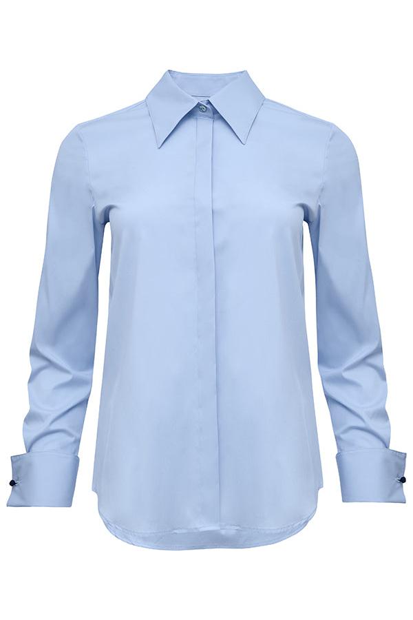 New Voyage French Cuff Blouse in Blue