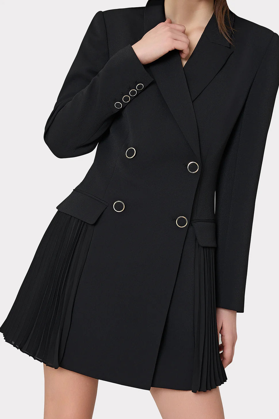 open lace back dress Noora Pleated Blazer Dress open lace back dress Noora Pleated Blazer Dress