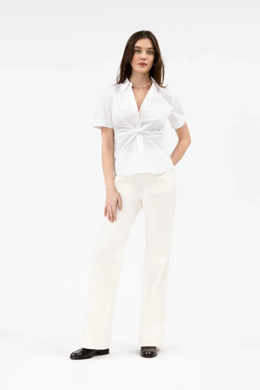 Oakley Top In White-Tanya Taylor-Tocca Finita