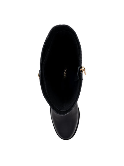 Oceana Riding Boot Black Leather-L'Agence-Tocca Finita