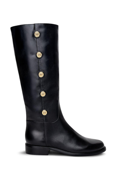 Oceana Riding Boot Black Leather-L'Agence-Tocca Finita