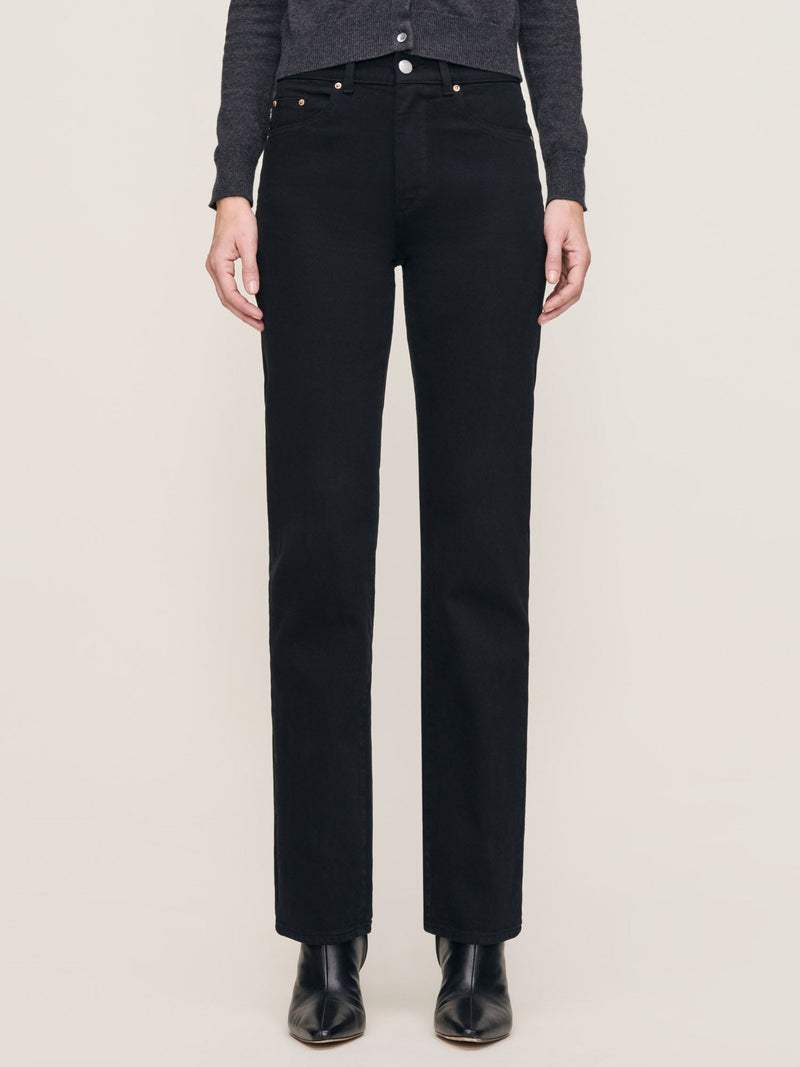 Patti Straight High Rise 31" Jeans Black-DL1961-Tocca Finita