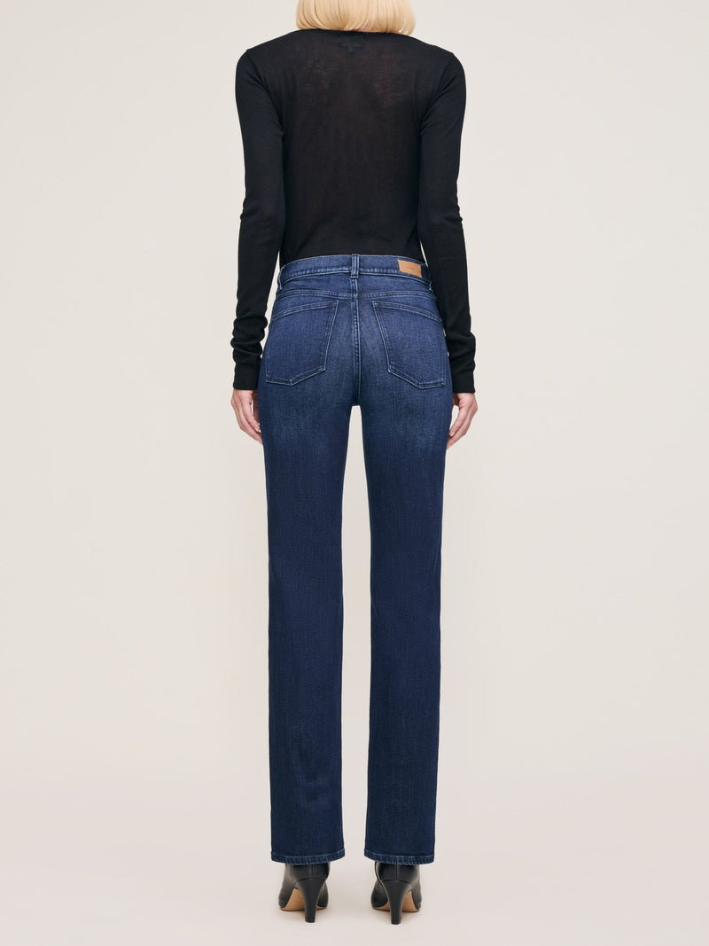 Patti Straight High Rise 31" Jeans Blue Cave-DL1961-Tocca Finita