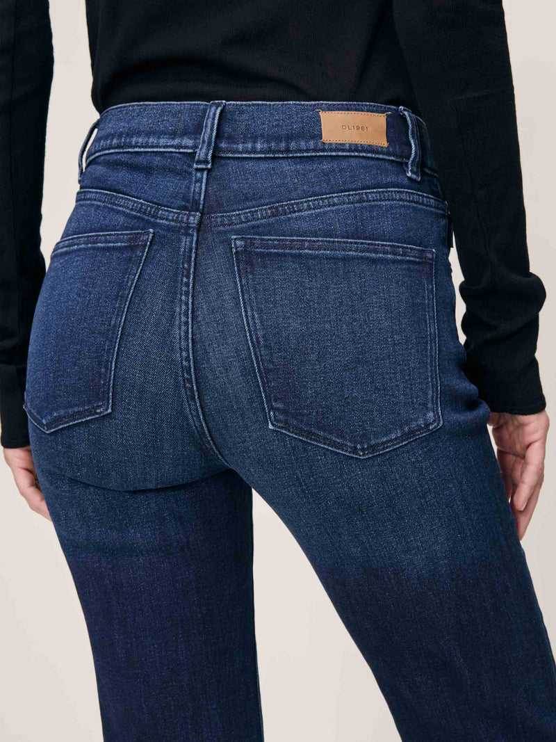 Patti Straight High Rise 31" Jeans Blue Cave-DL1961-Tocca Finita