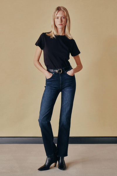 Patti Straight High Rise 31" Jeans Blue Cave-DL1961-Tocca Finita