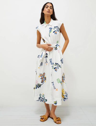 Pier Stretch Poplin Belted Dress-Marella-Tocca Finita