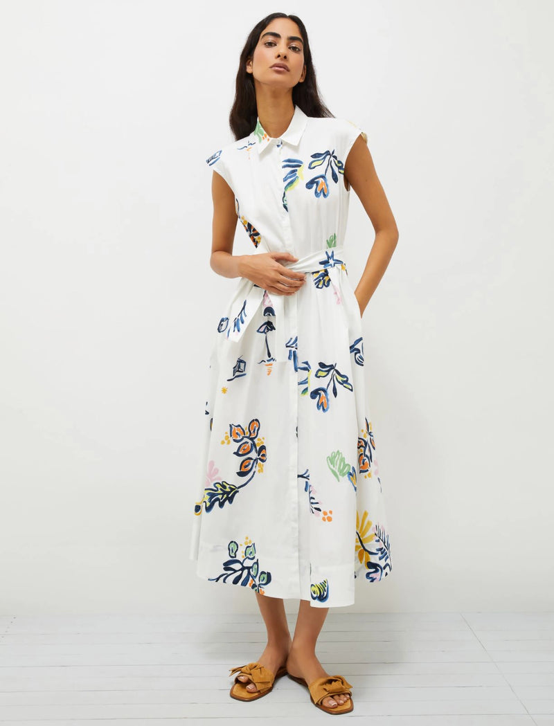 Pier Stretch Poplin Belted Dress-Marella-Tocca Finita