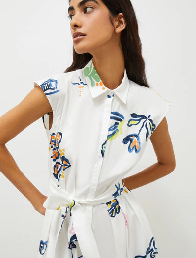 Pier Stretch Poplin Belted Dress-Marella-Tocca Finita