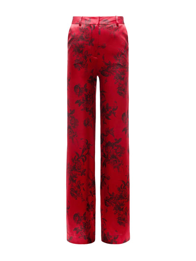 Pilar Silk Wide-Leg Pant Burgundy Painterly Floral-L'Agence-Tocca Finita