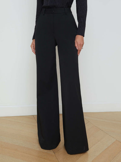 Pilar Wide Leg Pant Black-L'Agence-Tocca Finita