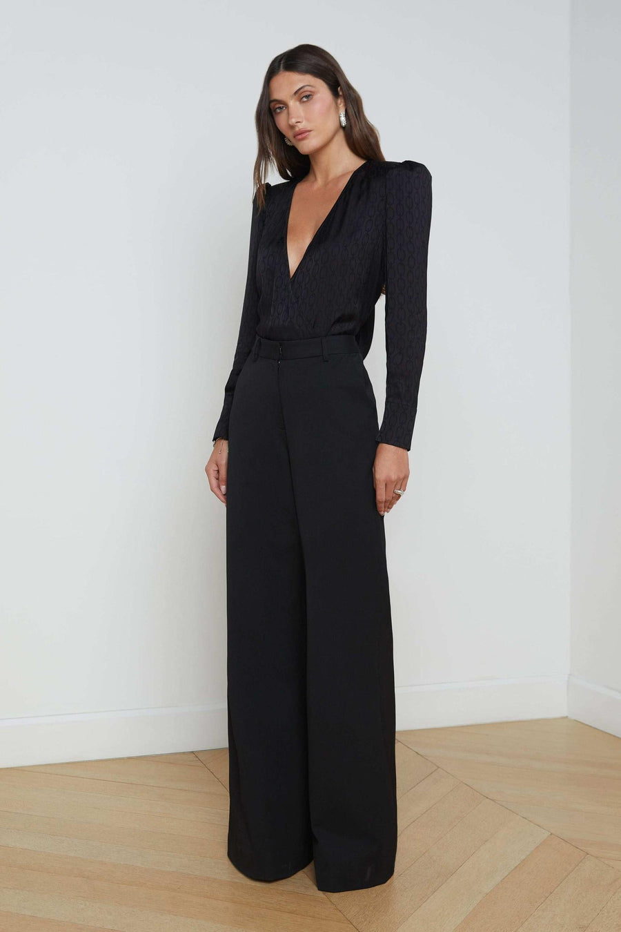 Pilar Wide Leg Pant Black-L&