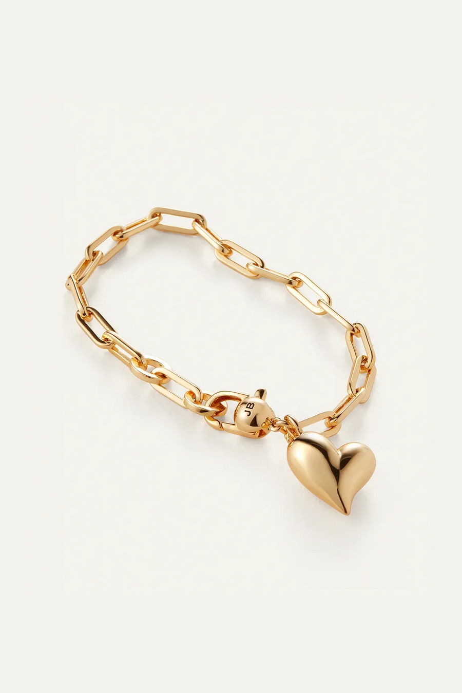 Puffy Heart Bracelet Gold-Jenny Bird-Tocca Finita