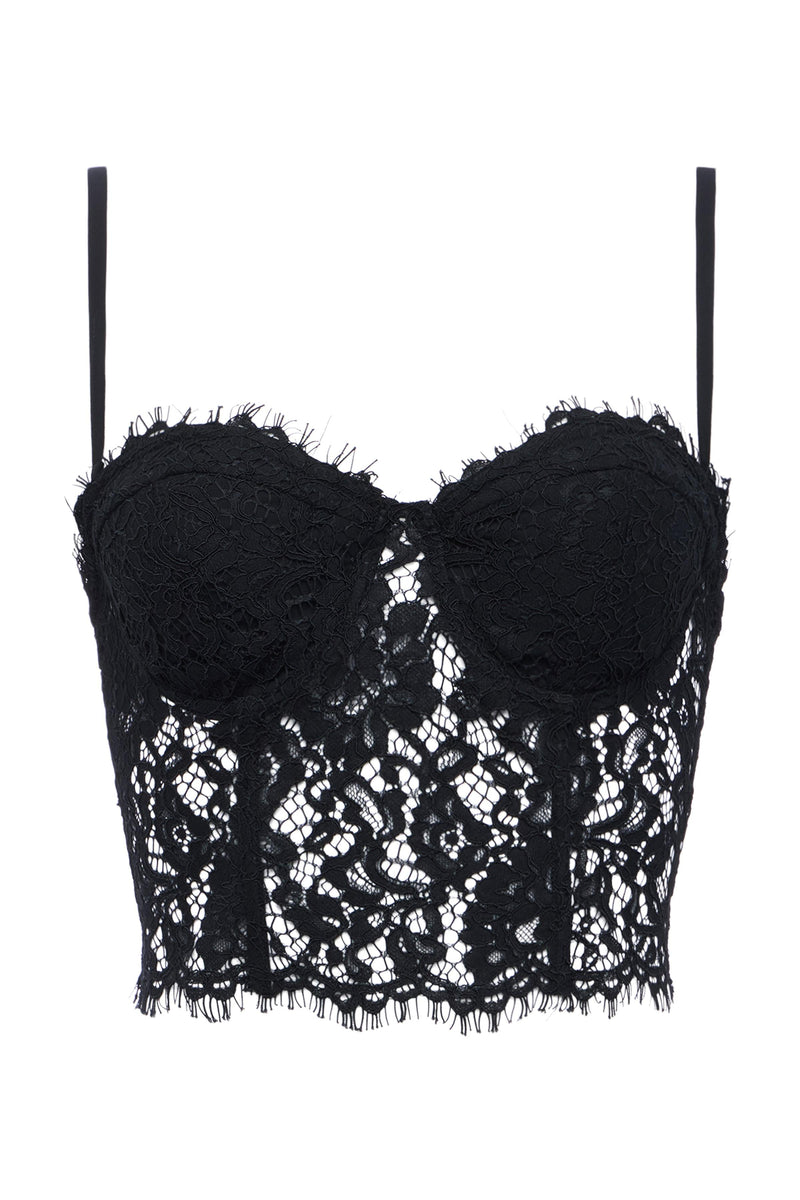 Raquel Lace Bustier Black-L&